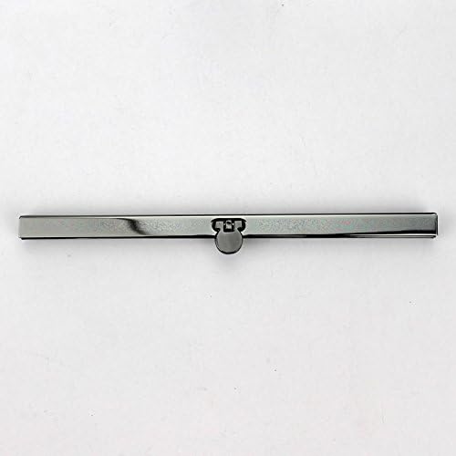 Kissdiy 7.5 Inch long metal purse frame Straight Channel Wallet Frame antique bronze silver and gumetal tone 19cm (Gunmetal)