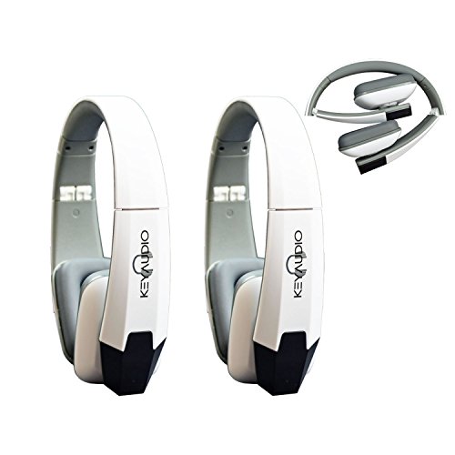 image for Key Audio 2 White Two Channel Folding Adjustable Universal Rear Entert