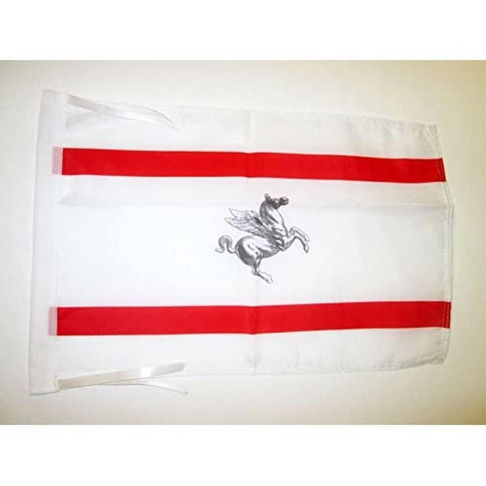 AZ FLAG - Tuscany Flag - 18'' x 12'' - 100% Polyester Italy - Italian region of Toscana Small Banner with Two Cords - Fade Resistant - Vivid Colors - 18x12 in - 45x30 Cm