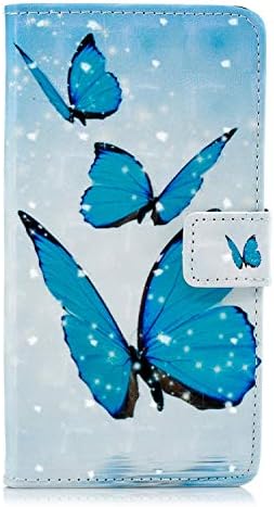 AIIYG DS,Huawei Y3 2018 Case,Elegant 3D Bling Pattern Design Premium PU Leather Wallet [Kickstand] [Card/Cash Slots] Protective Flip Case Cover for Huawei Y3 2018/Butterfly