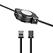 TBMax Retractable Network Cable Cat 6 Ultra Flat, RJ45 Connectors - Cat6 Cable Black 5.7 ft When Retracted (NCF-R)