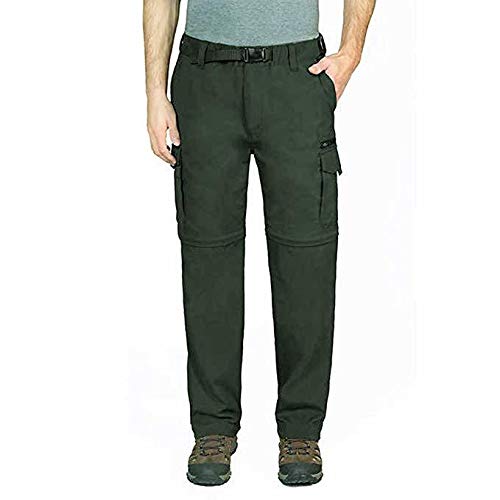 BC Clothing Men's Convertible Cargo Hiking Pants Shorts, Charcoal Grey