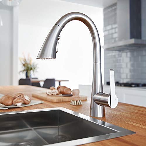 GROHE 30368DC2 Zedra SingleHandle Pull Down Triple Spray Prep Sink