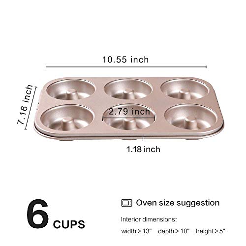 Bakerdream 6 Cavity Nonstick Donut Pan Baking Tray Donut Cake Pan Bagels Donut Maker