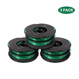 Yabey String Trimmer Spools Replacement for Black Decker GH1100 GH1000 GH2000 Weed Eater DF-080 Replacement Spool Line Refills Dual Line Edger Parts 30ft 0.080" Auto-Feed Spool (3 Pack spools)