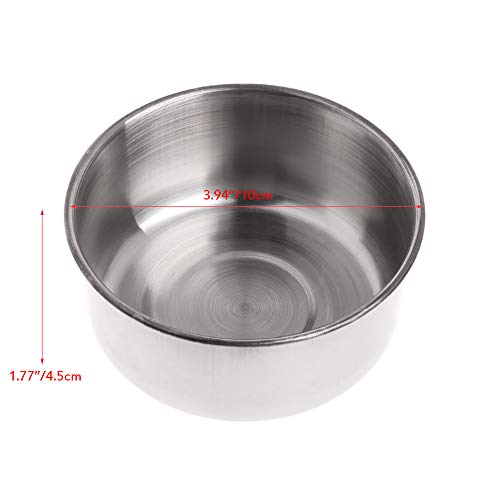 2 Pack Bird Cage Food Water Dispenser Parrot Food Dish Bird Feeder Cup for Cage, Stainless Steel Bird Food Holder Container for Parrot Macaws Ferret Parakeet Cockatiel Budgerigar
