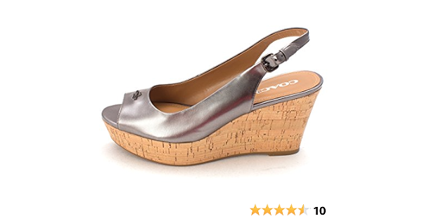 Sandalias de plataforma casuales para mujer de Coach Ferry Peep Toe, Gris  plomizo, 9 B(M) US : Amazon.com.mx