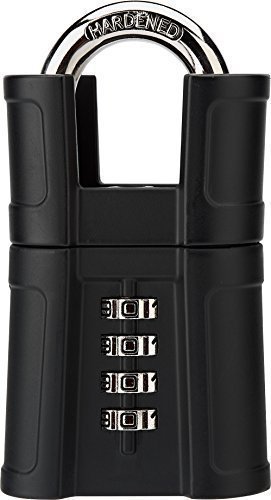 BosvisionHeavy Duty 55mm Closed shackle Combination Padlock with shackle protector for gate, lodge, locker, luggage