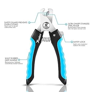 Candure Tagliaunghie Cane e Gatto con Guardia per Protezione Cani - Acciaio Inossidabile Tagliaunghie Gatto…