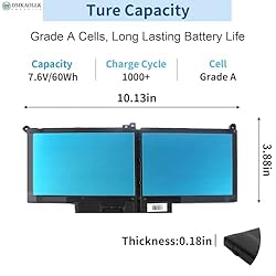 F3YGT 7480 DM3WC Battery for Dell Latitude 7480
