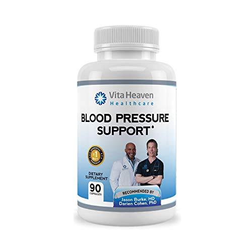 Vita Heaven Healthcare 100% Natural Blood Pressure Support, Doctor Formulated, 90 Capsules, 45 Day Supply
