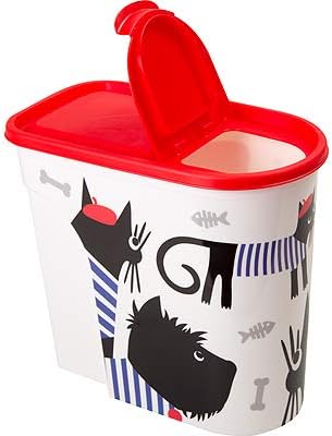 CONTENEDOR PARA PIENSO - MASCOTAS - 5.5 L (Blanco): Amazon.es: Hogar