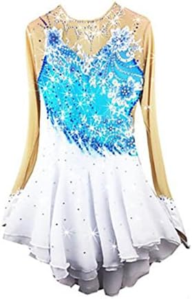 TT&DRESS Figure Skating Dress Women's Girls' Ice Skating Dress Long Sleeves Performance Skating Wear High Elasticity Spandex Chinlon Skirt Dress