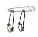 6PCS Super Safety Pins Bent Needle DIY Breastpin Shawl/Sweater Buckle for Blankets Crafts Knitted Fabric Skirts (3Inch(75MM))(Color Random)
