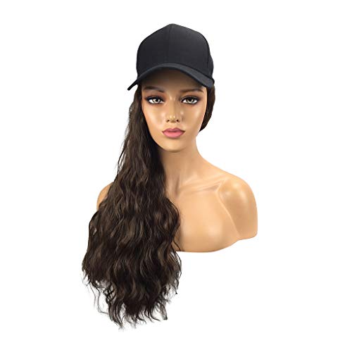 Long Curly Wig Cap Long Hair Baseball Cap Ball Caps Casual Hat with Wig