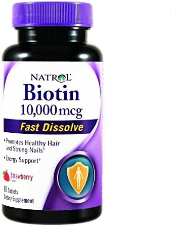 Vitaminas (10,000mcg ) Para La Perdida Del Cabello - 60 Tabletas - Crecen y Fortalecen El Pelo ...