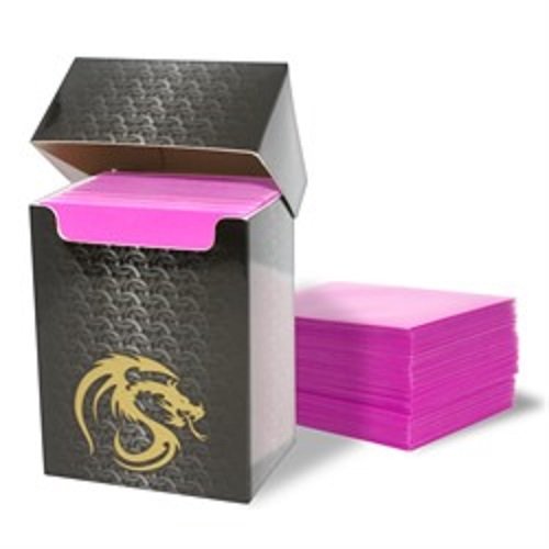 (1) Pink BCW Deck Guard Pack - Trading Card Sleeves - 80 Sleeves per Pack - BCW-DGM80-PNK