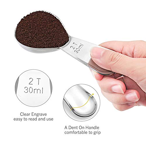 Coffee Scoop, Stainless Steel Coffee Scoop, Durable Coffee Measure Scoop for ground coffee, Coffee Brewing, Milk Brewing