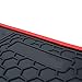biosp Car Floor Mats Replacement for HR-V HRV 2016 2017 2018 2019 2020 2021 Front and Rear Seat Heavy Duty Rubber Liner Black Red Vehicle Carpet Custom Fit-All Weather Guard Odorless
