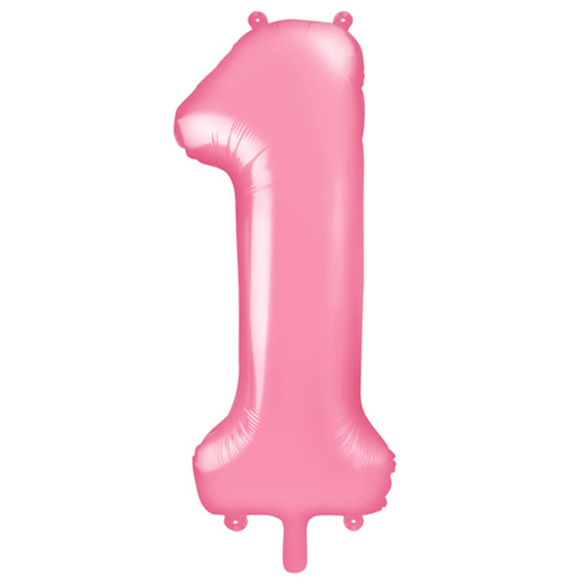 Premium Giant XXL Foil Balloon Number"1" - Pastel Pink, 86 cm (34")