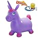 XKX Very Popular Baby Riding Toys,Jumping Horse Jia Jia Jia!Includes foot inflating pump (Purple, Unicorn)