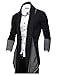TAM WARE Mens Classic Fashion Marled Open-Front Shawl Collar Cardigan TWGG1308-BLACK-US S