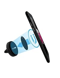 TechMatte Soporte magnético para teléfono de coche universal para rejilla de ventilación, soporte magnético para teléfono (negro)
