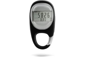 ThreeH Digital Step Counter for Walking 3D Pedometer with Clip Steps Distance Calories Memory Exercise Fitness Activity Track