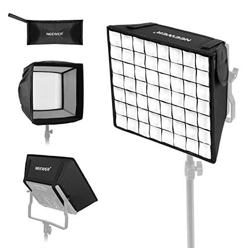 NEEWER12,2"x11,4"Plegable Softbox Difusor con Grid y Bolsa para NL660/SNL660/RGB660/RGB660 Pro/RGB660 PRO II LED Panel Luz Vídeo, Estudio Fotografía Retrato Fotografía YouTube Video Iluminación Suave