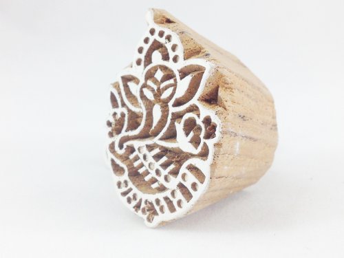 Rare Item!!! Hand Carved Wooden Lord Ganesha Stamp From India 100%