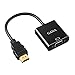 HDMI to VGA,GANA Gold-Plated HD1080P HDMI to VGA Adapter Converter Male to Female with Micro USB Power Cable & 3.5mm Audio Port Cable for PC Laptop HDTV Monitors Projectors Xbox 360 PS3 PS4(Black)