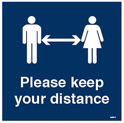 Please keep your distance Semi Rigid PVC sign (400x400mm)