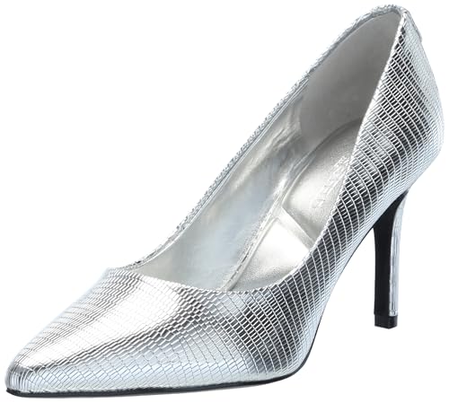 Karl Lagerfeld Paris Women’s Royale Dress Pump, Silver, 5