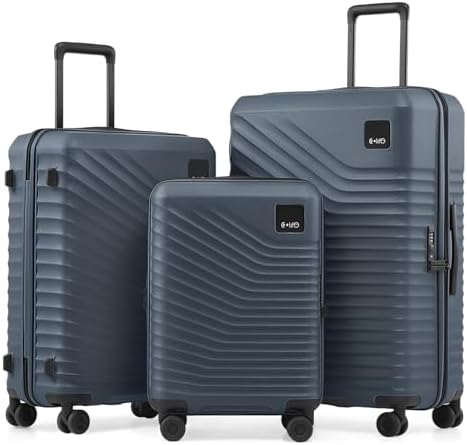 Amazon.com | SPOFLYINN Hardside Luggage Sets, Blue, One Size