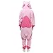 VU ROUL Pink Stitch Onesie Costume for Women Men Adult Halloween Christmas Party Pajamas Sleepwear Small