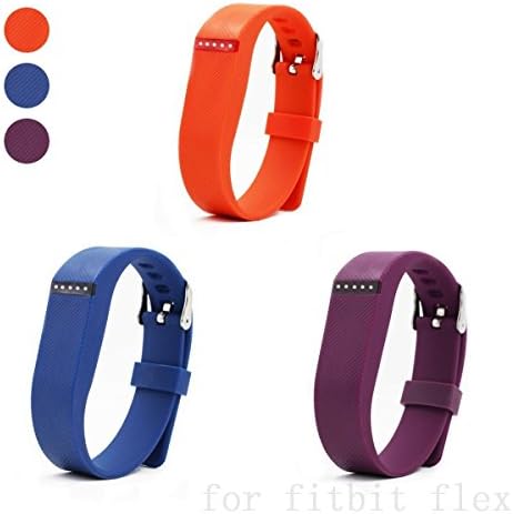 Ldaai Replacement Bands for Fitbit Flex, Fashion Adjustable Silicone Sport Wristband with Chrome Clasp and Fastener Buckle, Prevent Tracker Falling Off (No Tracker)