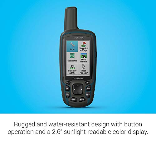 Garmin GPSMAP 64x, Handheld GPS, Preloaded with TopoActive Maps, Black