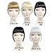 Fashion Clip in Bangs Dark Brown Fringe Hair Extensions Synthetic Hairpieces Clips on Hair Bang False Short Flat Bangs Two Side (Clip in Bang, 4#)