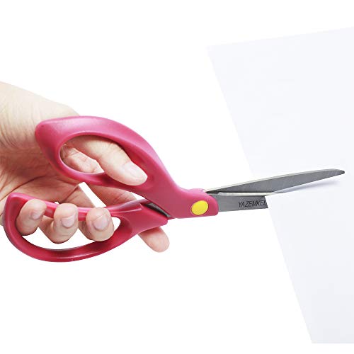 YAZEMKEL Left-Hand Scissors Stainless Steel 3-Pack, 8 inch