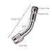 Dsycar 45 Degree 90 Degree 135 Degree Brass Valve Stem Extension - Set of 6 (Silver)