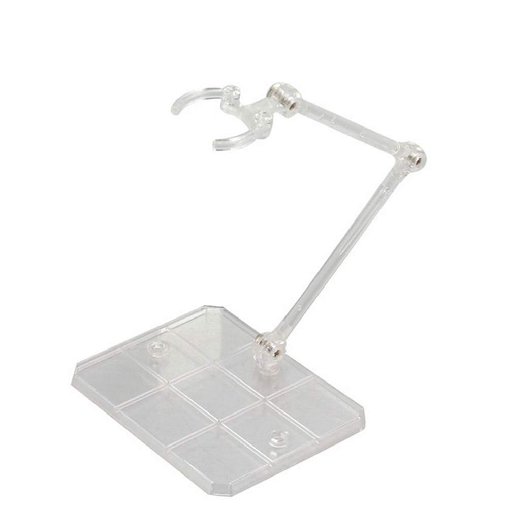 Busaky Figure Stand, Action Figure Stand, Assembly Action Figure Display Holder Base Doll Model Support Stand Compatible with HG RG SD SHF Gundam 1/144 Clear