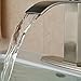 Zovajonia Brushed Nickel Bathroom Basin Fauce Hot Cold Water Waterfall Washroom Mixer Tap with10 inch Cover Plate 1 or 3 Holes Deck Mounted