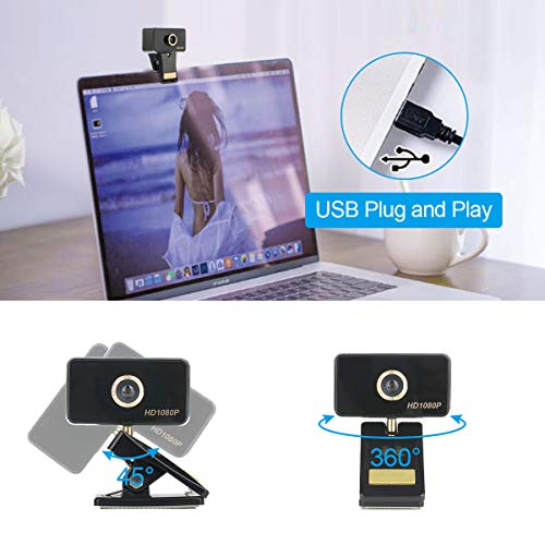 YoLuKe-Cmara-Webcam-1080P-HD-PC-cmara-Web-con-micrfono-computadora-porttil-cmara-USB-Plug-and-PlayCompatible-con-Windows-Mac-computadora-porttil