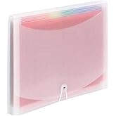 Smead Desktop Poly Expanding File Folder Organizer, Accordion File, Paper Document Storage, 12 Pockets, Flap and Cord Closure, Letter Size (70723)
