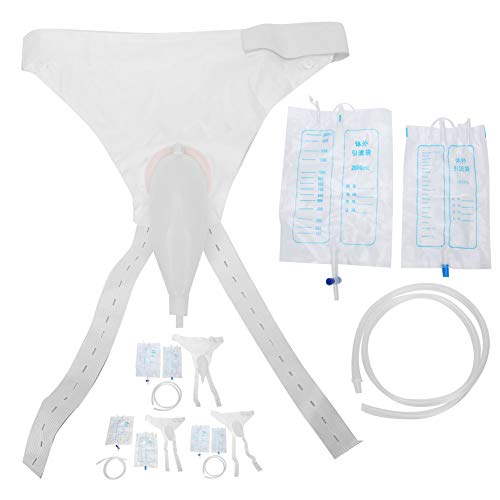 Jonlaki Wearable Urine Collector Bag, Reusable Pee Holder Urinal Pants Portable Travel Urine Funnel Bag for Man Woman Elderly,1000ml and 2000ml (#1)