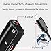 Headphone Adapter for iPhone Charger Jack 3.5 mm Jack Adapter, 2 in 1 Earphone Audio Jack Splitter Cable Support for iPhone 7/7p/8/8p/X Dongle Accessory Connector Compatible iOS 10.3 or Laterthumb 3