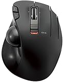 ELECOM M-XT3DRBK Wireless Trackball Mouse, 6-Button with Smooth Tracking Function, Video Gaming Sensor, Black
