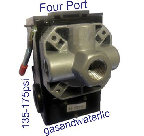 Heavy Duty Pressure Switch for Air Compressor 135-175 psi Four 4 Port 26 Amp by lefoo