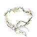 Newly arrived Rattan Flower Vine Crown Tiaras Necklace Belt Party Decoration (ivory-2)