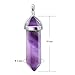 BEADNOVA Crystal Necklaces for Women Crystal Pendant Gemstone Necklace for Spiritual Energy Healing Hexagonal Pendant Divination for Men (18 Inches Stainless Chain)